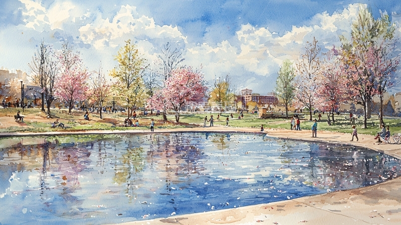 高清大图下载【趣麦麦图】春天公园风景