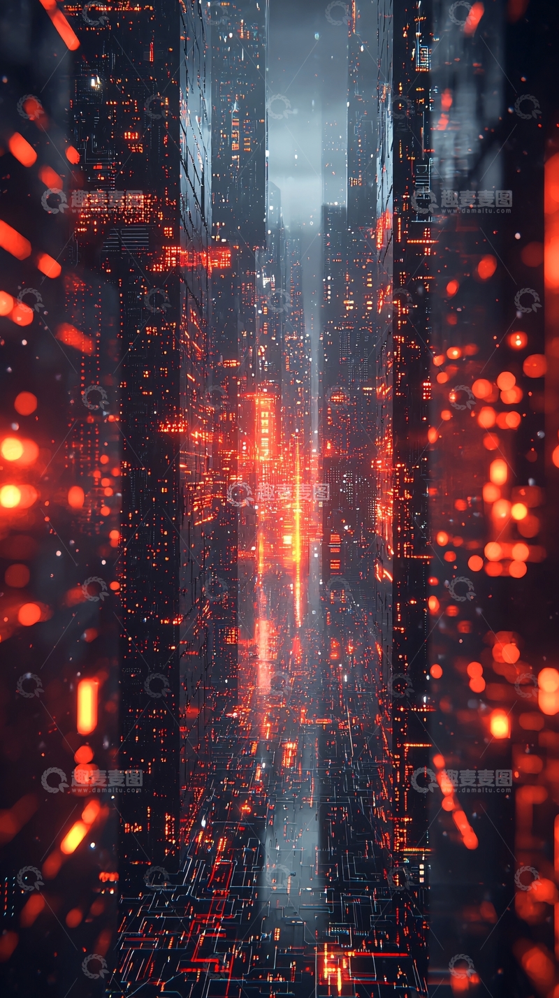 高清大图下载【趣麦麦图】未来都市夜景300