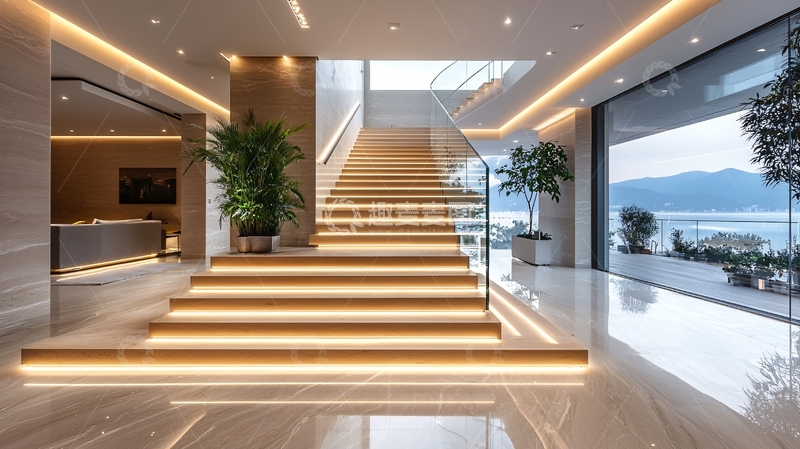 高清大图下载【趣麦麦图】现代简约别墅楼梯设计