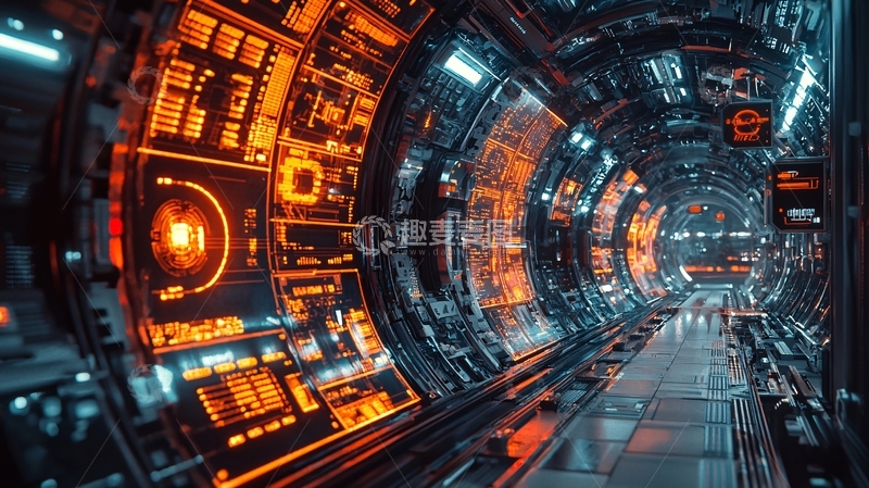 高清大图下载【趣麦麦图】未来科技感长廊