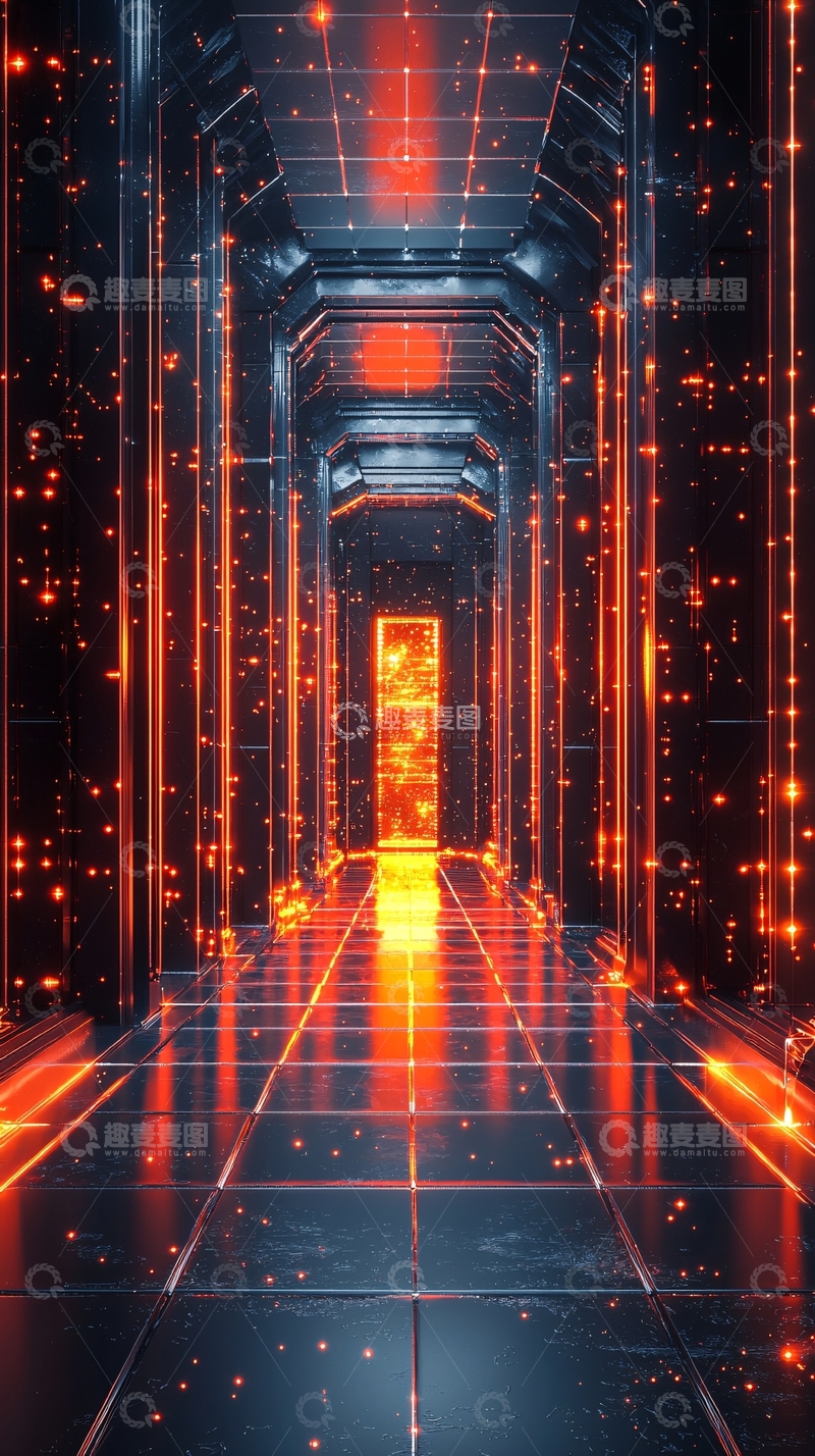 高清大图下载【趣麦麦图】未来科技走廊