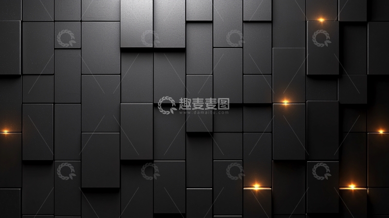 高清大图下载【趣麦麦图】黑色几何背景