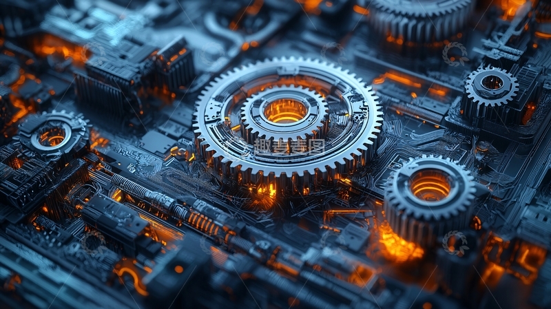 高清大图下载【趣麦麦图】机械齿轮装置