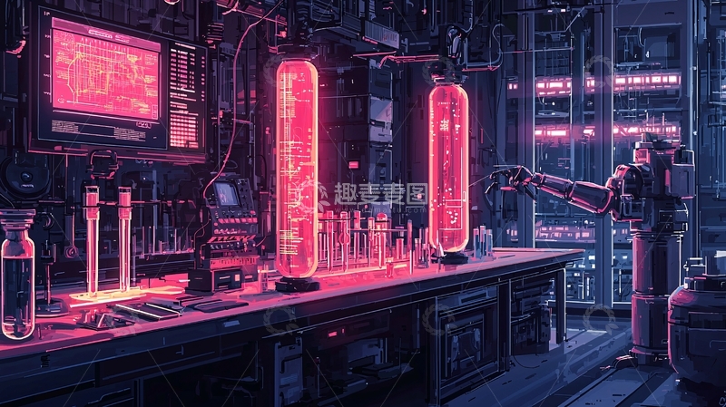 高清大图下载【趣麦麦图】未来科技实验室