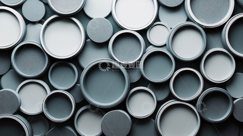 高清大图下载【趣麦麦图】灰色圆圈背景