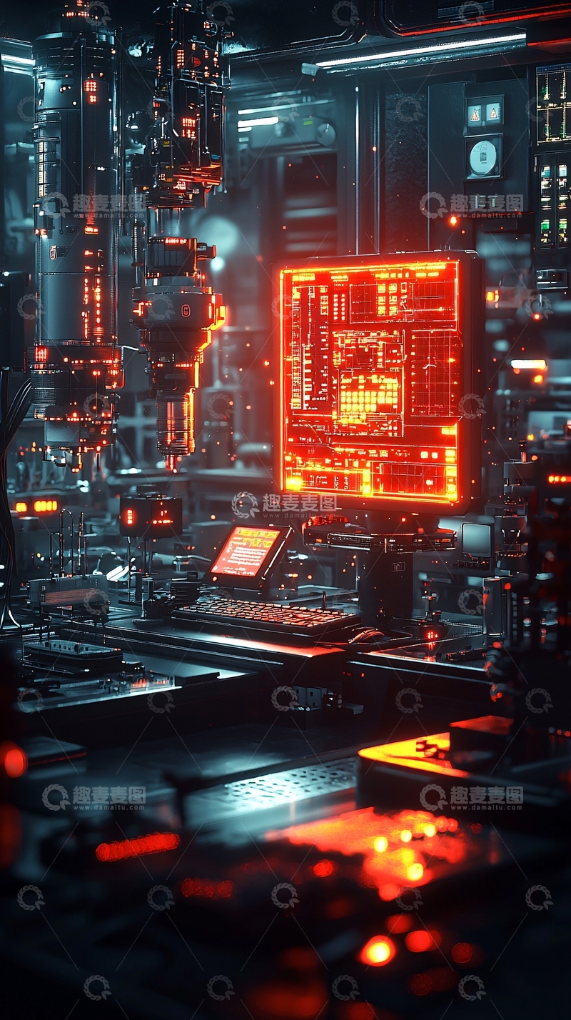 高清大图下载【趣麦麦图】未来科技感实验室