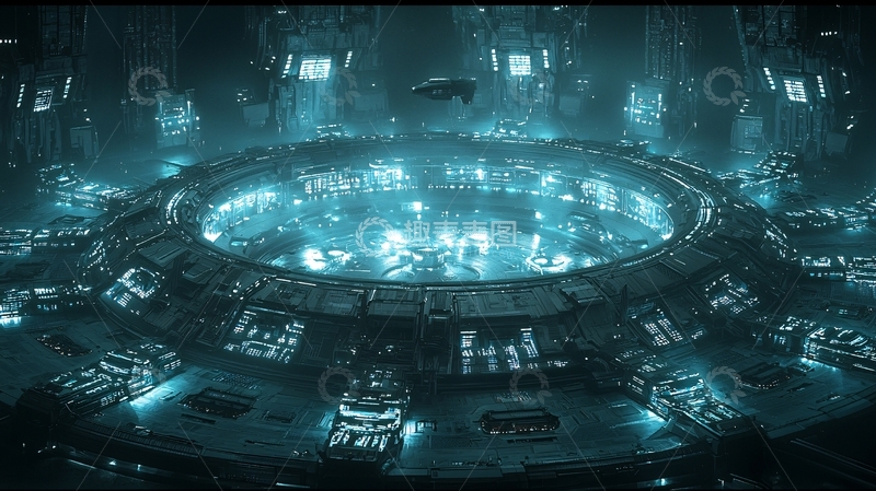 高清大图下载【趣麦麦图】科幻未来城市中心