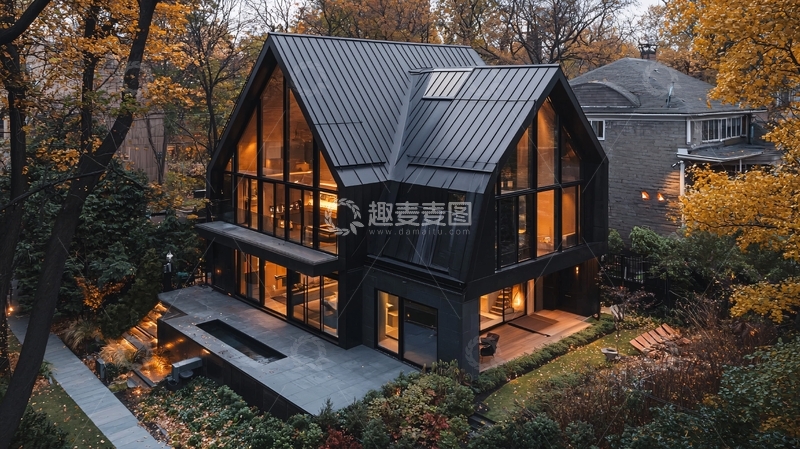 高清大图下载【趣麦麦图】黑色现代风格建筑