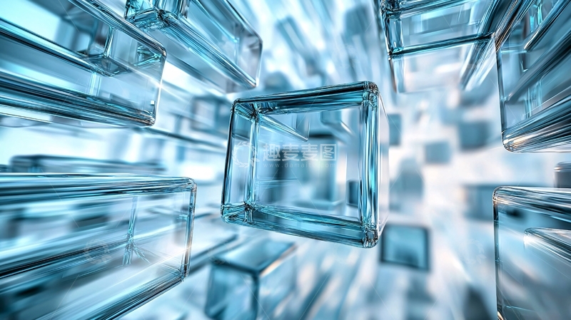 高清大图下载【趣麦麦图】透明玻璃方块