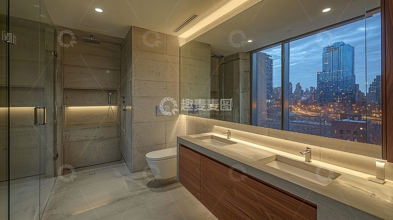 高清大图下载【趣麦麦图】现代风格浴室高清图片