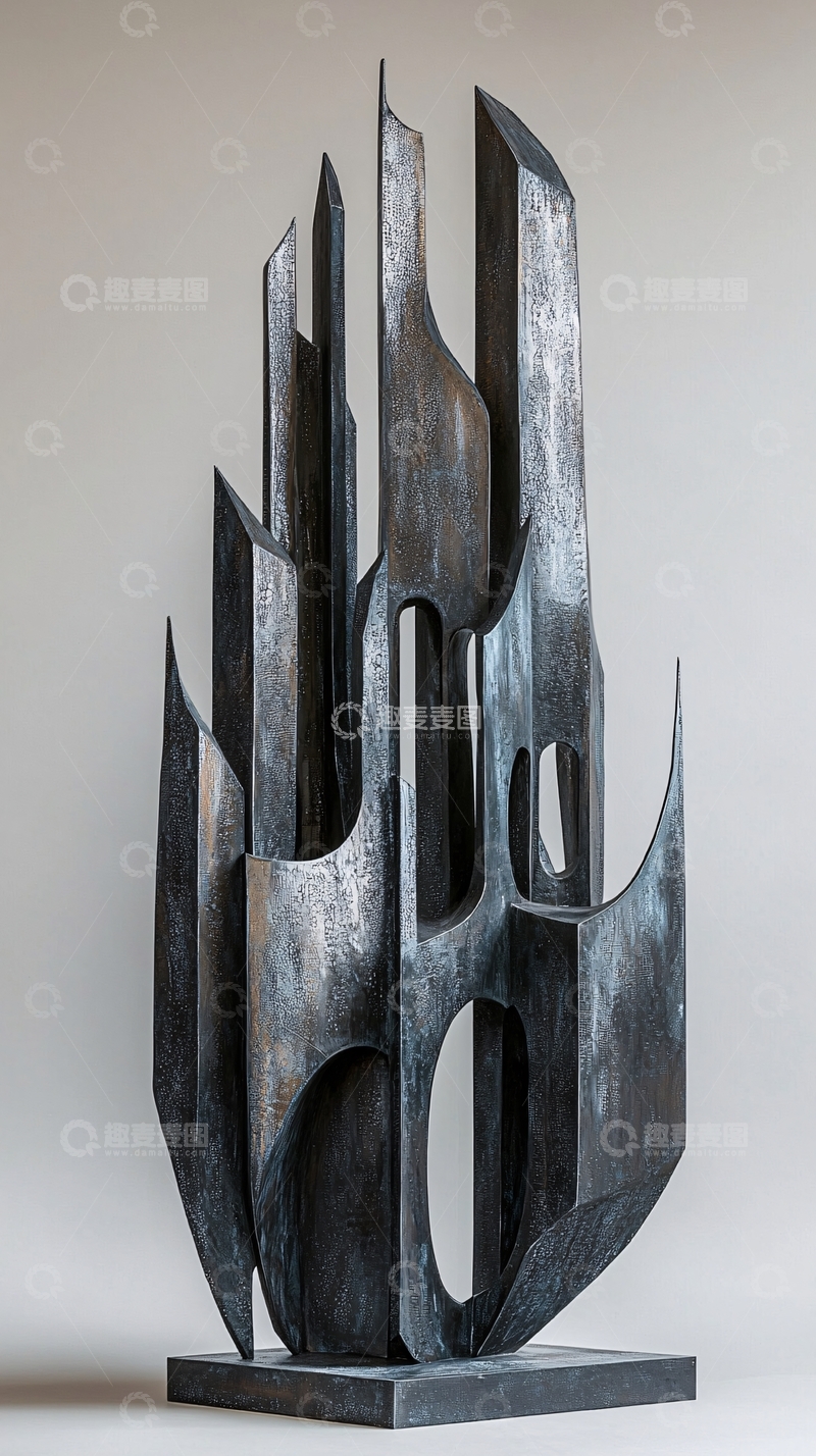 高清大图下载【趣麦麦图】抽象金属雕塑