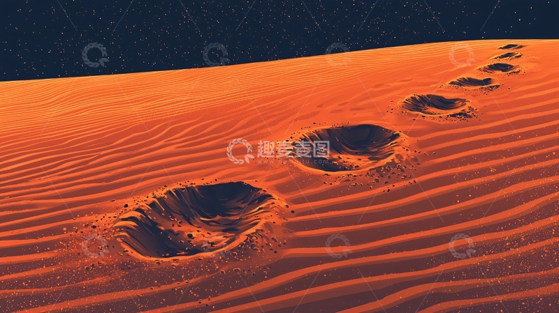 高清大图下载【趣麦麦图】沙漠足迹