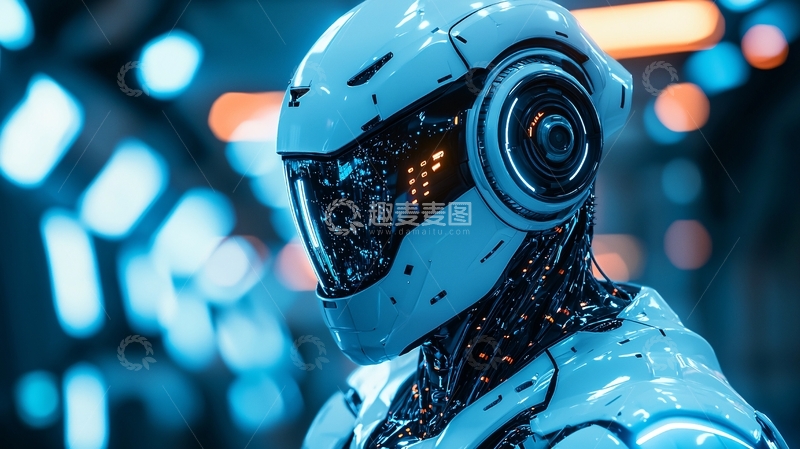 高清大图下载【趣麦麦图】未来科技感机器人