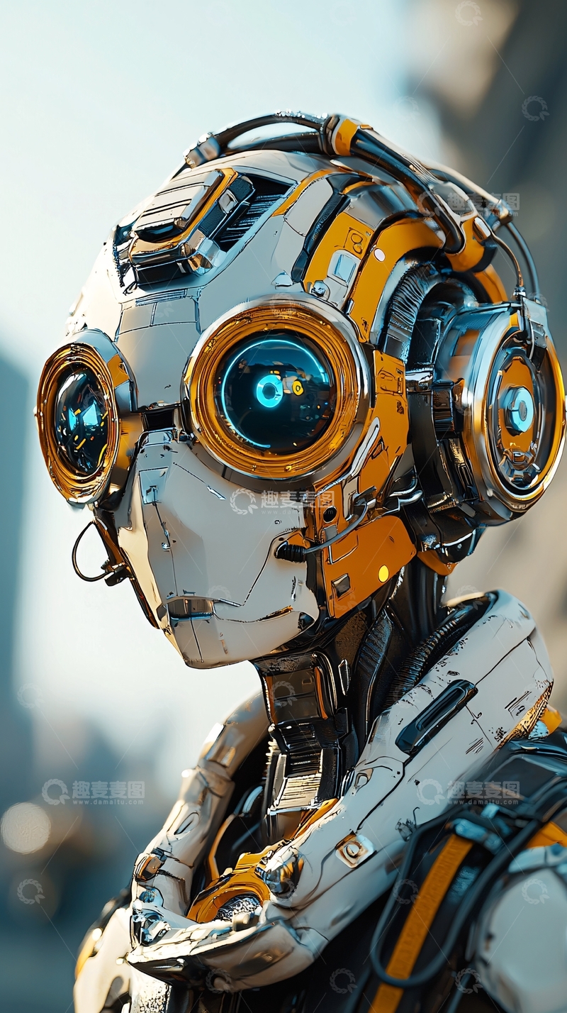 高清大图下载【趣麦麦图】科幻风机器人头像