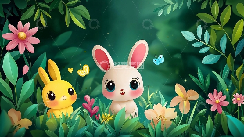 高清大图下载【趣麦麦图】卡通兔子