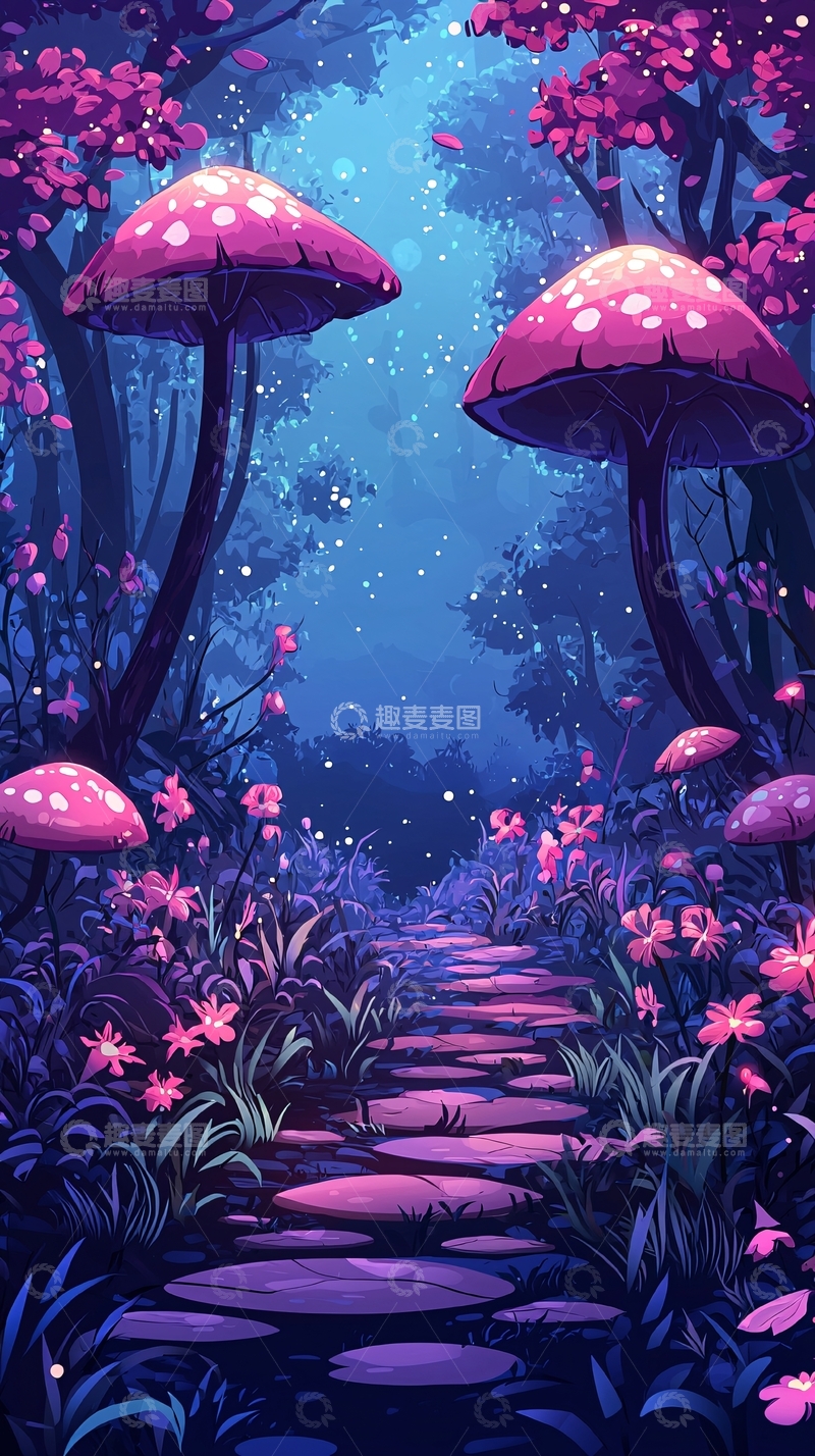 高清大图下载【趣麦麦图】梦幻森林小路90