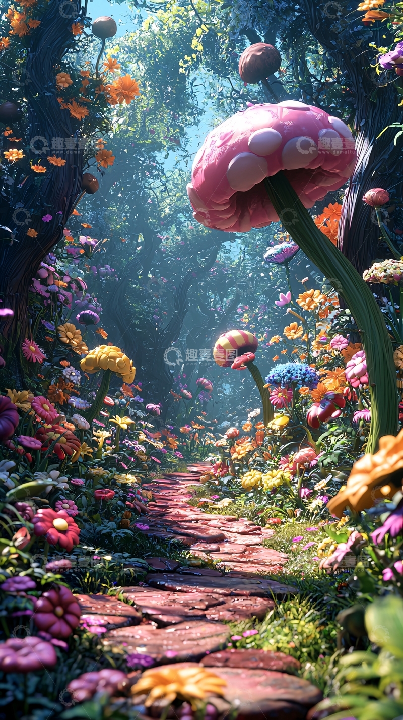 高清大图下载【趣麦麦图】梦幻森林小路89