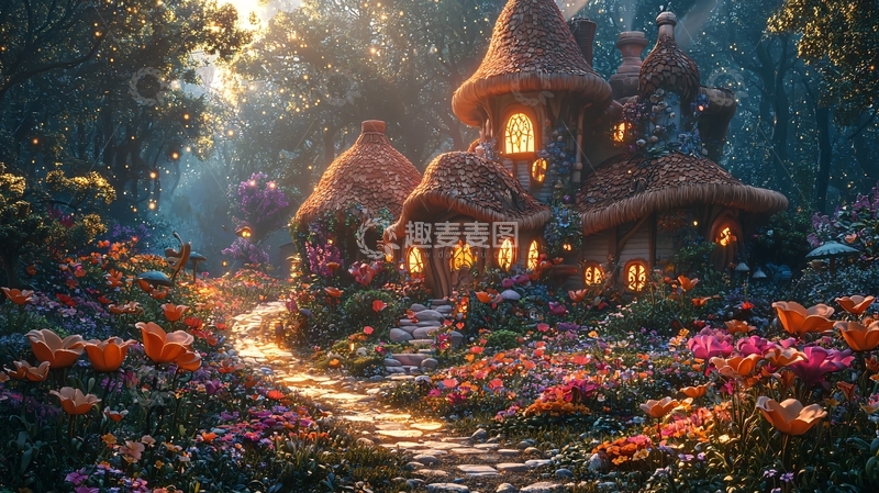 高清大图下载【趣麦麦图】梦幻森林小屋