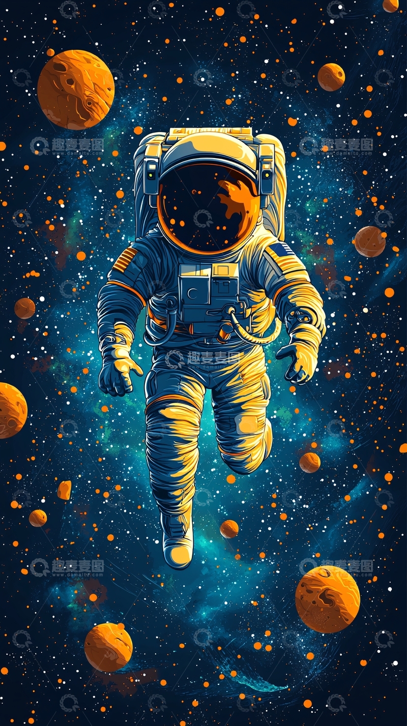 高清大图下载【趣麦麦图】太空宇航员