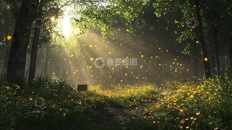 高清大图下载【趣麦麦图】阳光森林