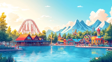 卡通乐园风景画