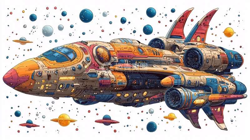 高清大图下载【趣麦麦图】宇宙飞船