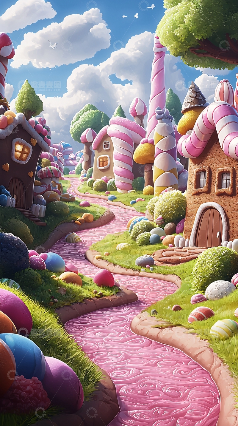 高清大图下载【趣麦麦图】糖果屋村庄
