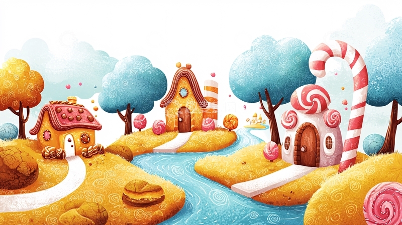高清大图下载【趣麦麦图】童话般甜蜜的糖果屋