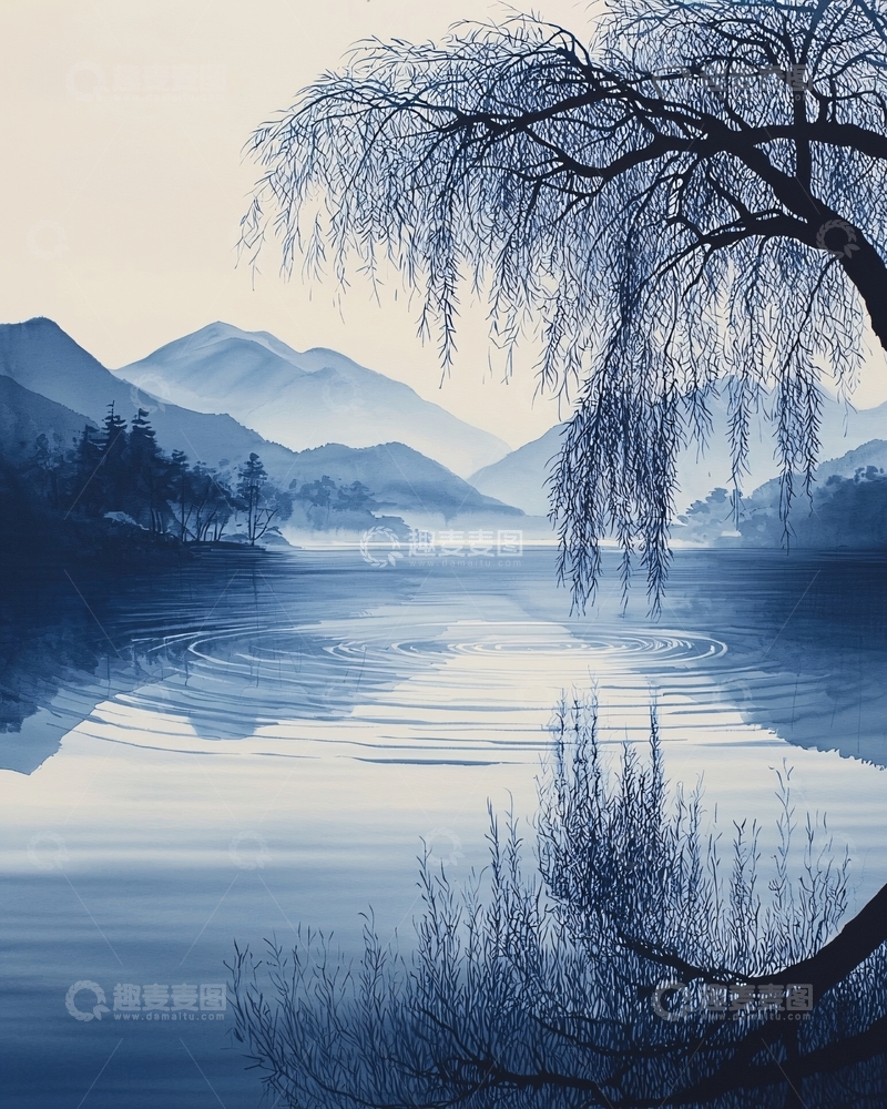 高清大图下载【趣麦麦图】水墨风山水