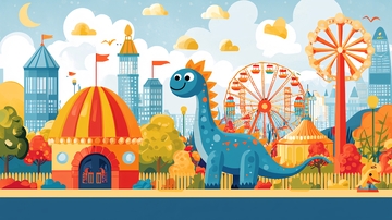 卡通恐龙游乐园