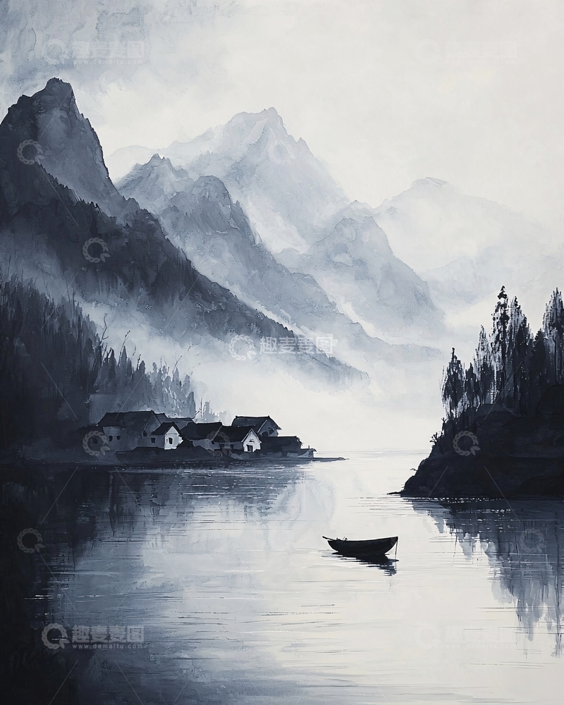 高清大图下载【趣麦麦图】水墨画