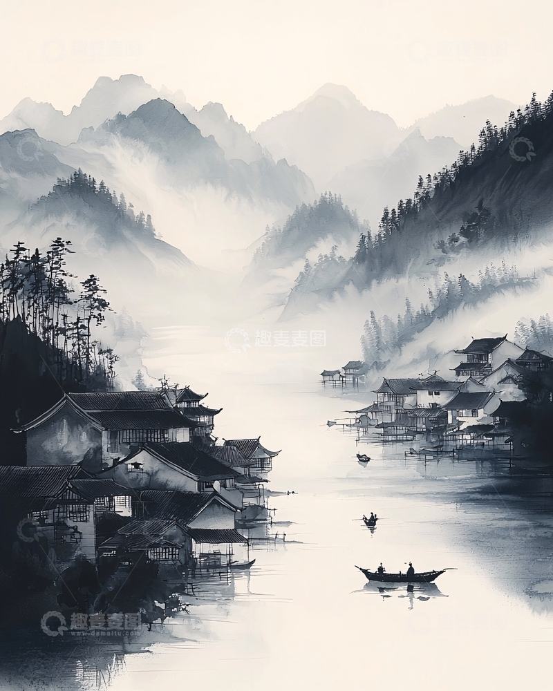 高清大图下载【趣麦麦图】水墨画