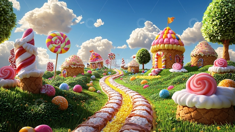 高清大图下载【趣麦麦图】糖果屋