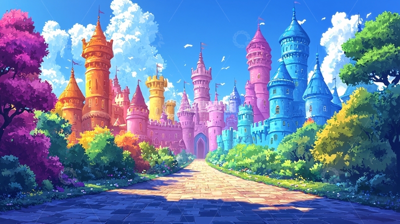 高清大图下载【趣麦麦图】彩虹城堡