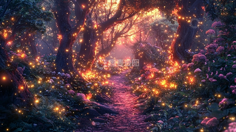 高清大图下载【趣麦麦图】梦幻森林小路91