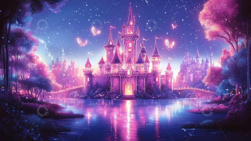 高清大图下载【趣麦麦图】梦幻粉色城堡