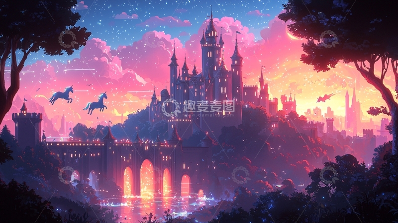 高清大图下载【趣麦麦图】梦幻城堡