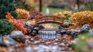 微缩景观小桥流水