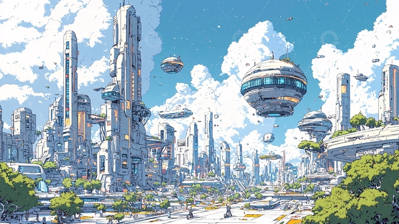 高清大图下载【趣麦麦图】未来都市