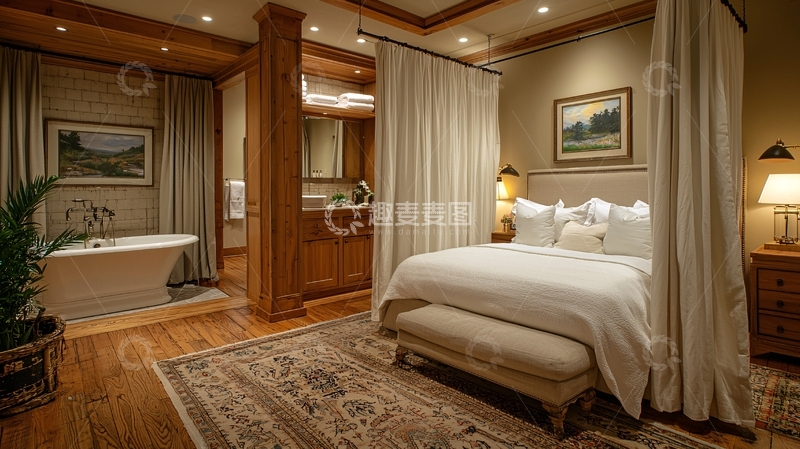 高清大图下载【趣麦麦图】-豪华酒店套房卧室