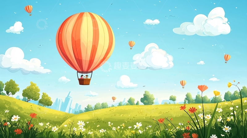 高清大图下载【趣麦麦图】热气球