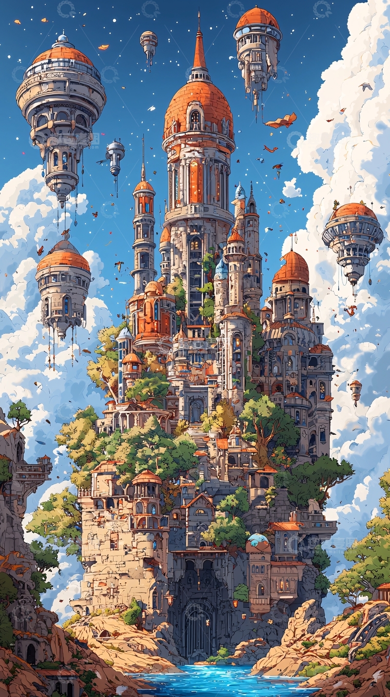 高清大图下载【趣麦麦图】天空之城