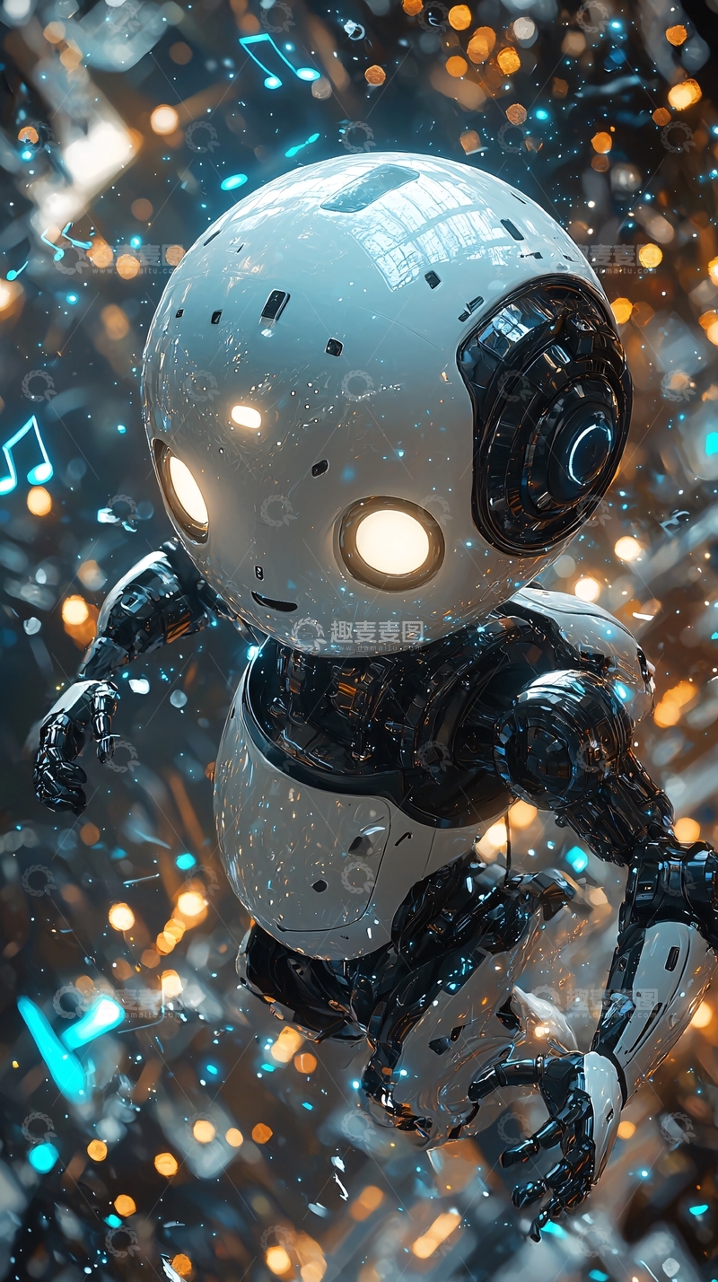 高清大图下载【趣麦麦图】可爱小机器人
