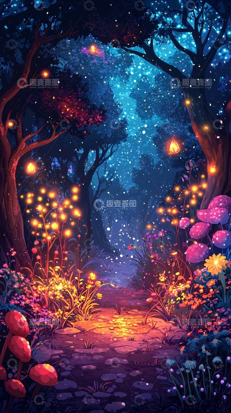 高清大图下载【趣麦麦图】梦幻森林小路92