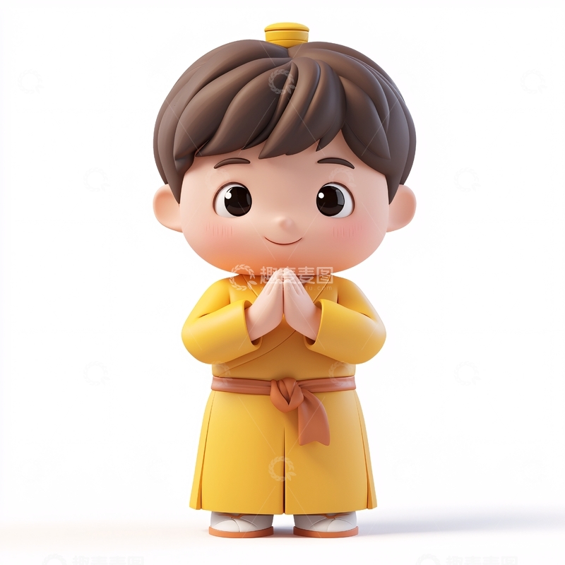 高清大图下载【趣麦麦图】卡通古代小孩