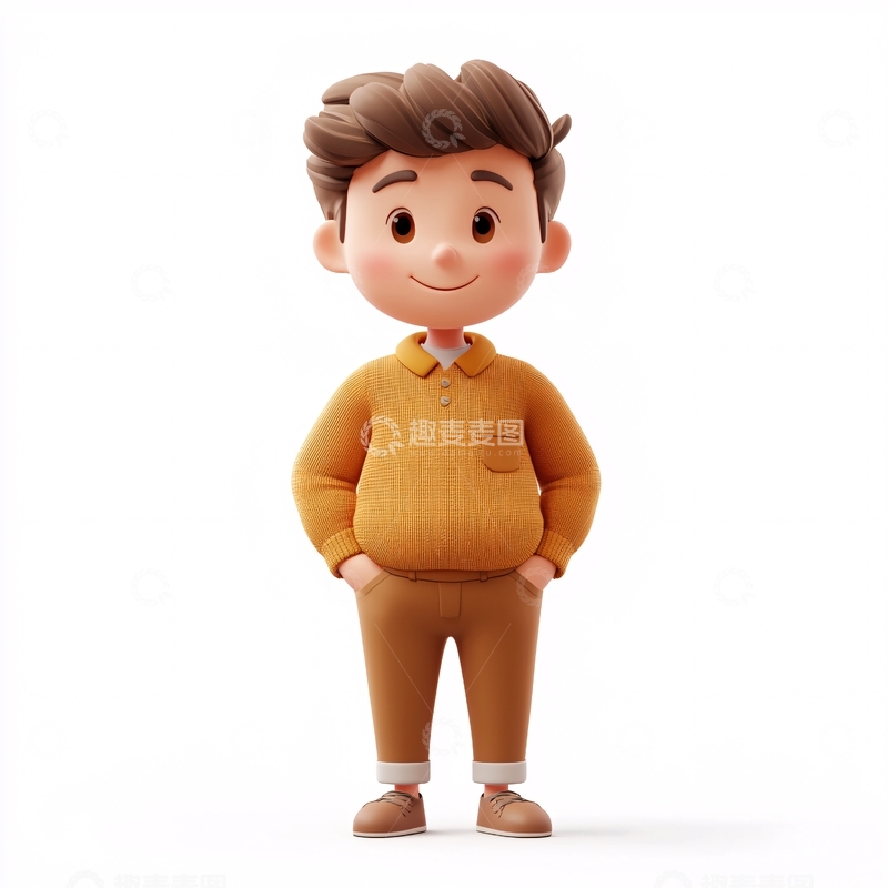 高清大图下载【趣麦麦图】卡通男孩