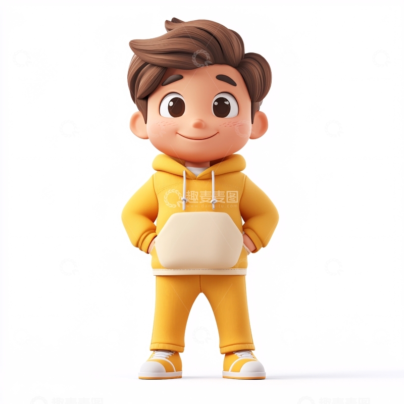 高清大图下载【趣麦麦图】可爱卡通男孩