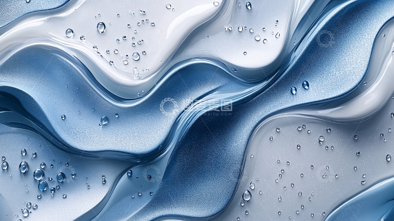 高清大图下载【趣麦麦图】蓝色丝滑凝胶质地