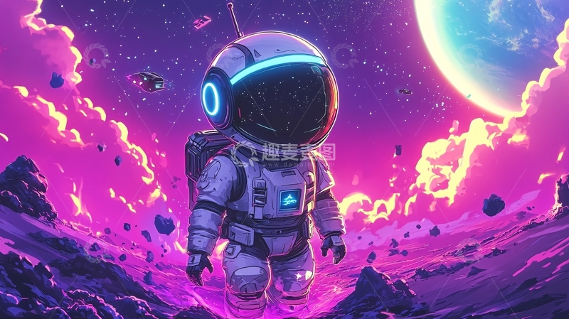高清大图下载【趣麦麦图】太空宇航员