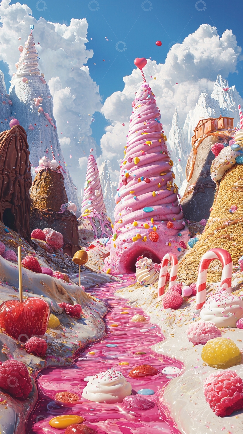 高清大图下载【趣麦麦图】梦幻糖果山谷